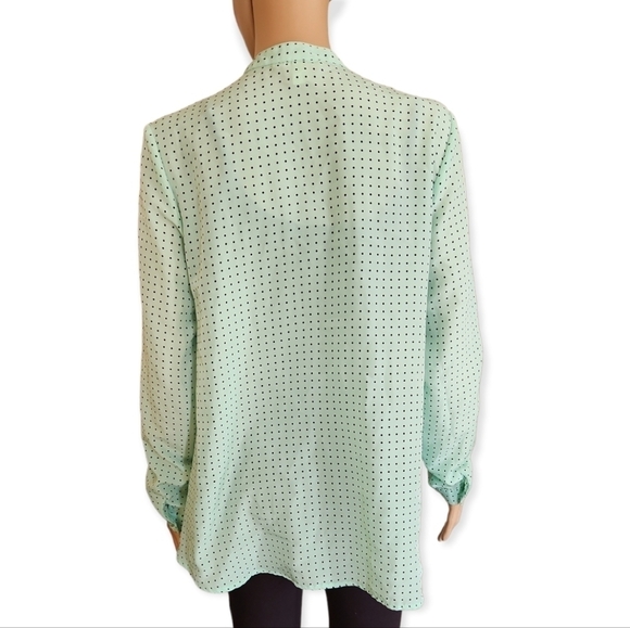 Forever 21 Mint Green Polka Dot Blouse - Picture 3 of 6